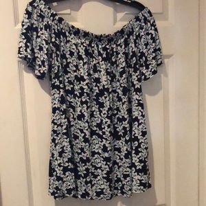 Lane Bryant off the shoulder floral top